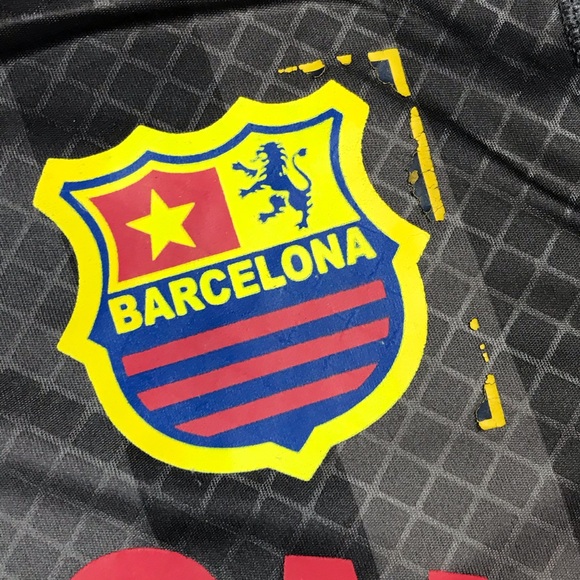 Umbro Men’s Barcelona International Soccer Club Long Sleeve Stripe Jersey Shirt - Picture 6 of 6